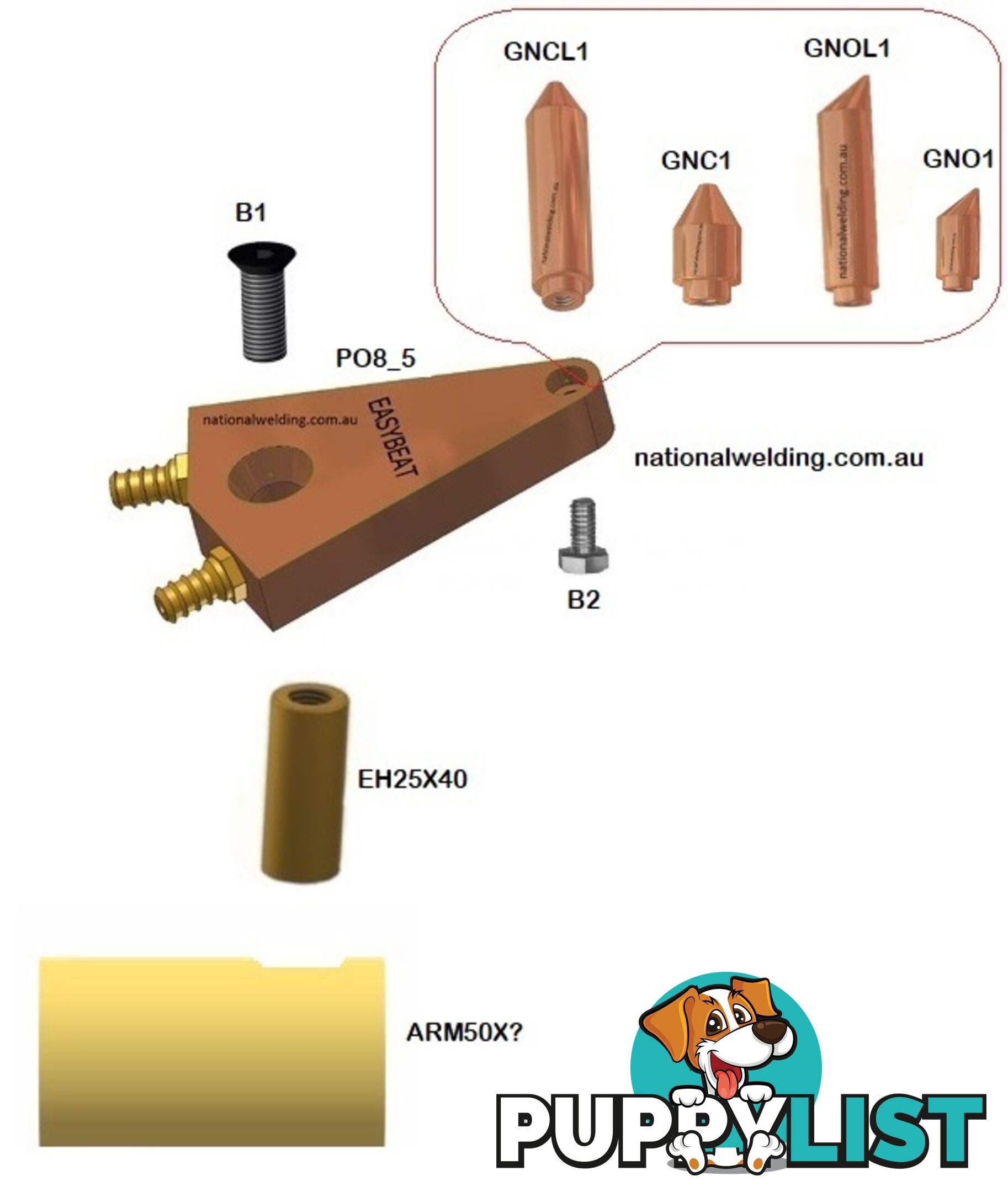 Point Extension Pieces Bolt