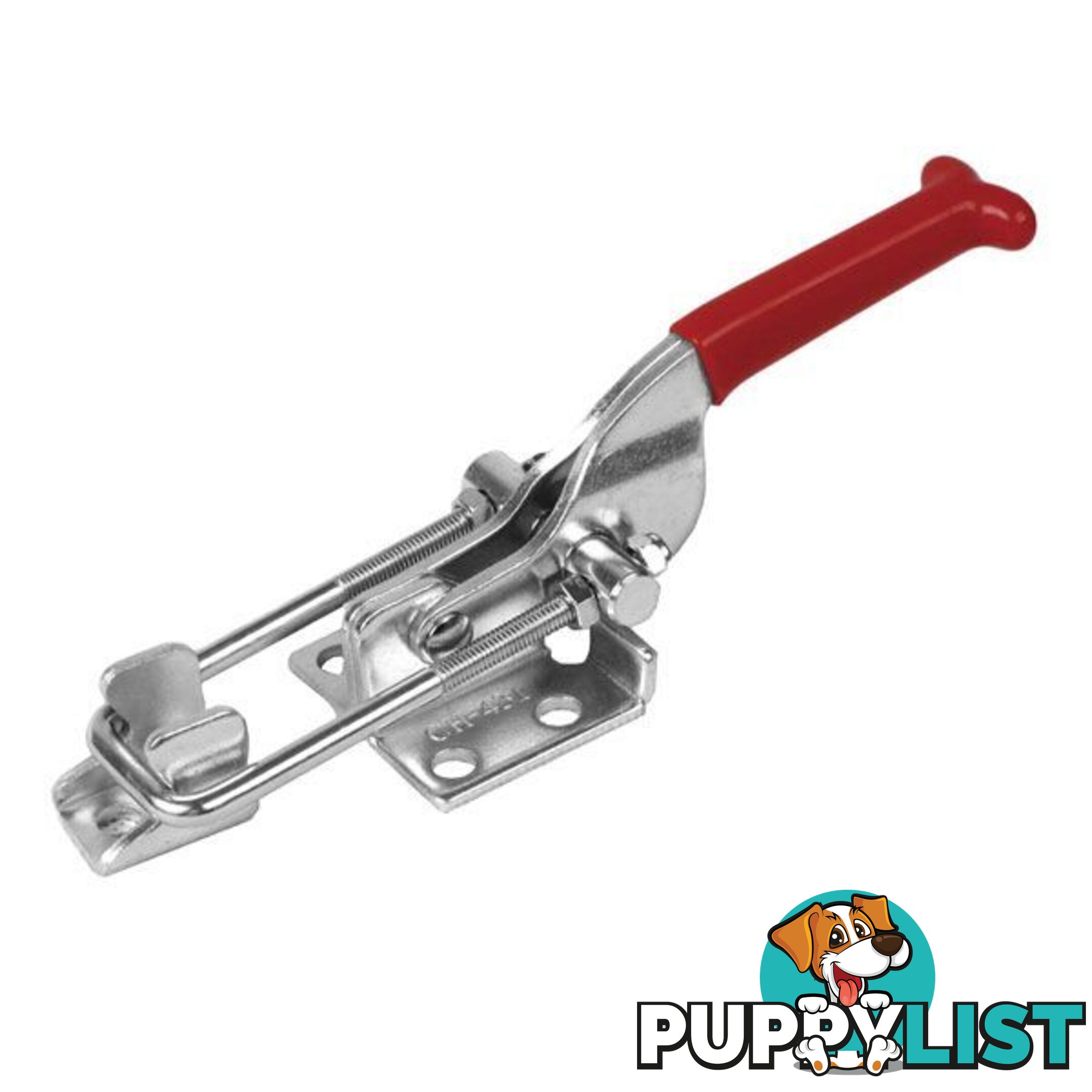 Toggle Clamp Stainless Steel Latch Flanged Base Straight Handle 900kg Cap 115mm Reach ITM CH-40341-SS