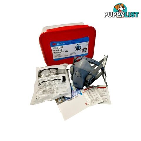 3M Half Face Welder's Reusable Respirator Starter Kit 7500 Series GP2 M7528