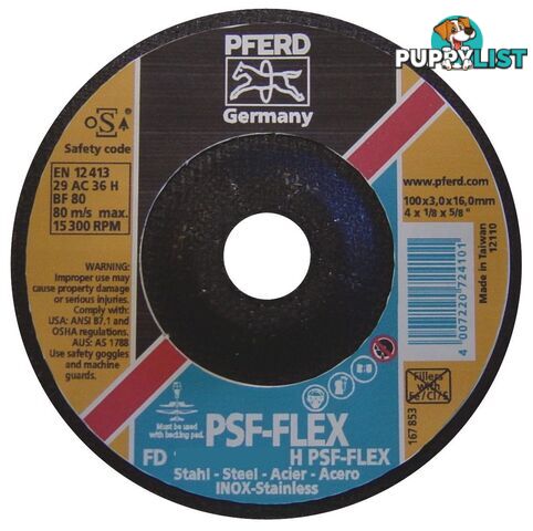 AC Blending Wheel FD 125-3 AC 46 H PSF-FLEX Pferd 62051246 Pack of 25