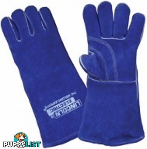 MIG ARC Welding Gloves Left hand Blue Lefties 390mm Lincoln LA120-3