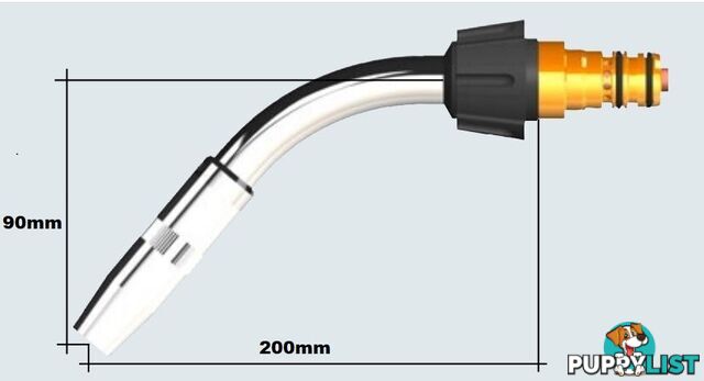 Swan Neck 200mm WT540L Water cooled Torch Binzel 788.0087.1