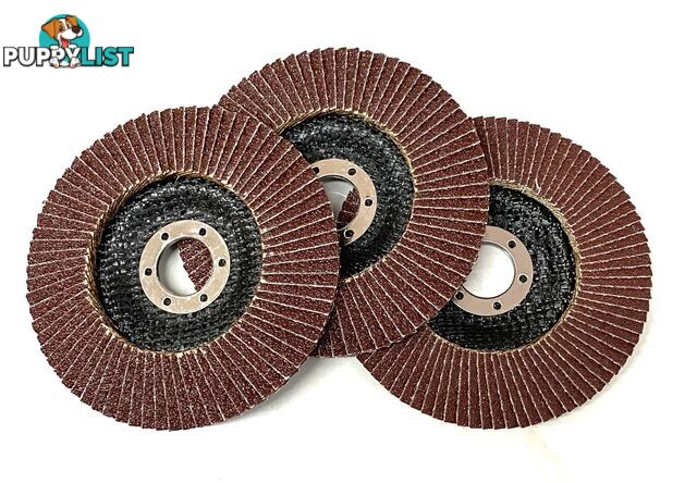 Flap Disc Aluminium Oxide 127mm 2 x 40 & 1 x 80 Grit Tomcat TDA127P Pack of 3