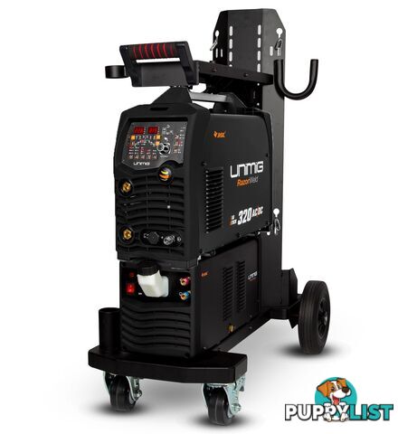 Unimig Razor TIG 320 AC/DC Watercooled With 8 Metres SR TIG Torch And Trolley KUMJRRW320ACDCW