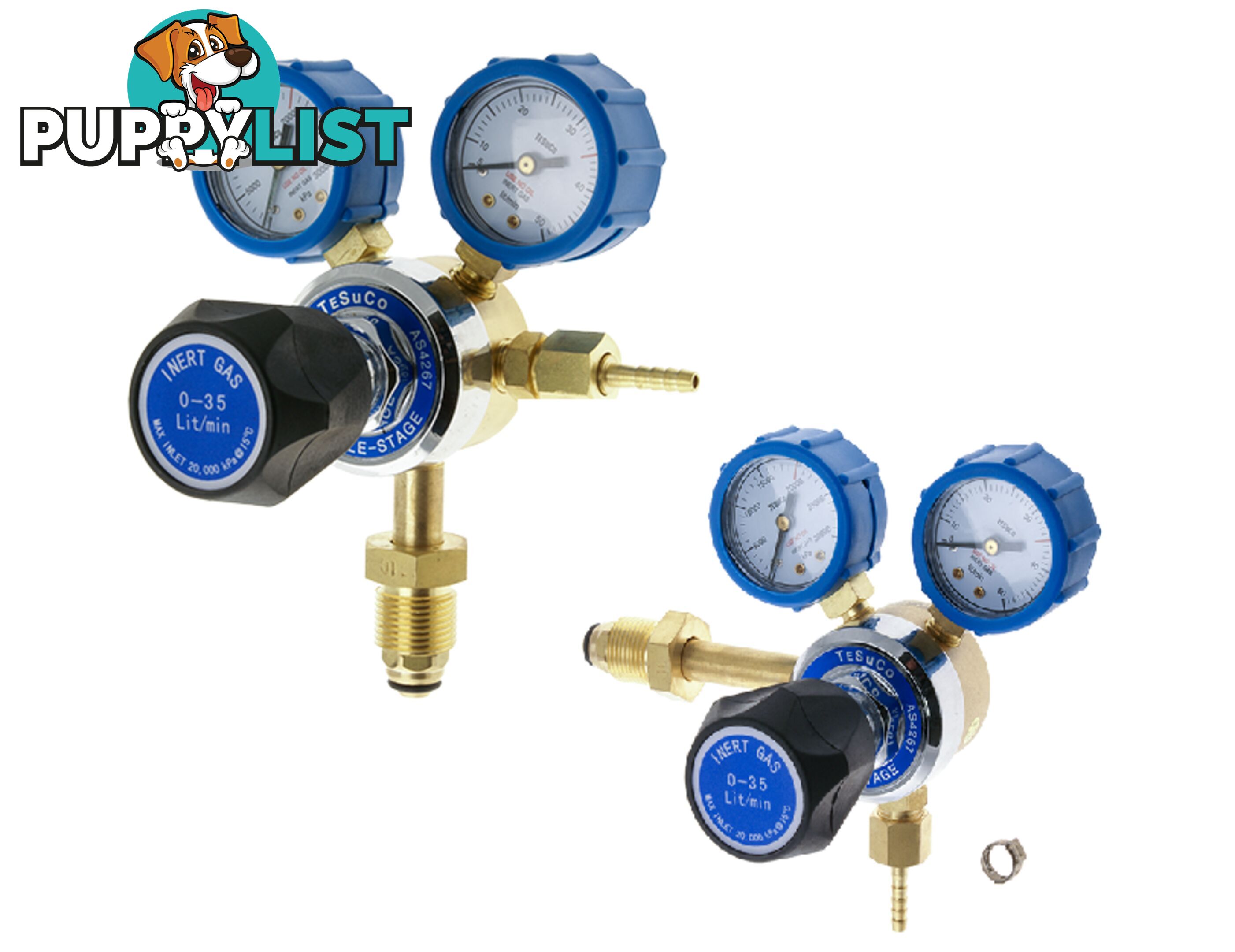 Regulator 1 Stage Argon Flowgauge Type 10