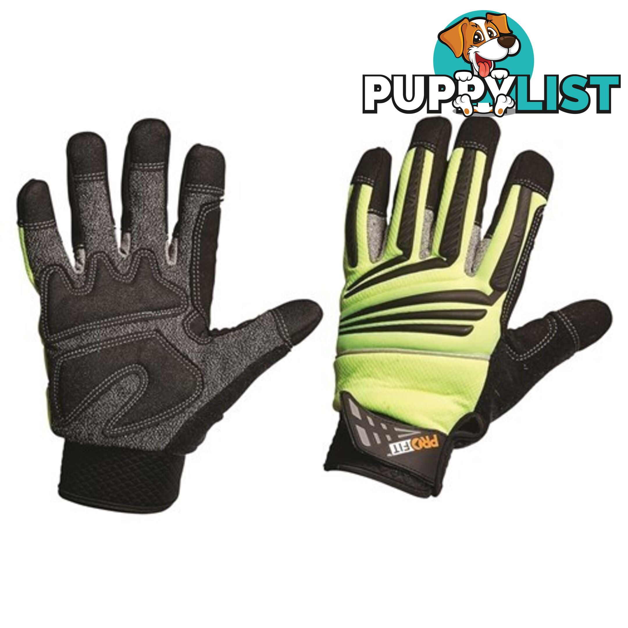 Cut 5 Hi-Vis Mechanics Gloves Pro Choice PTYC