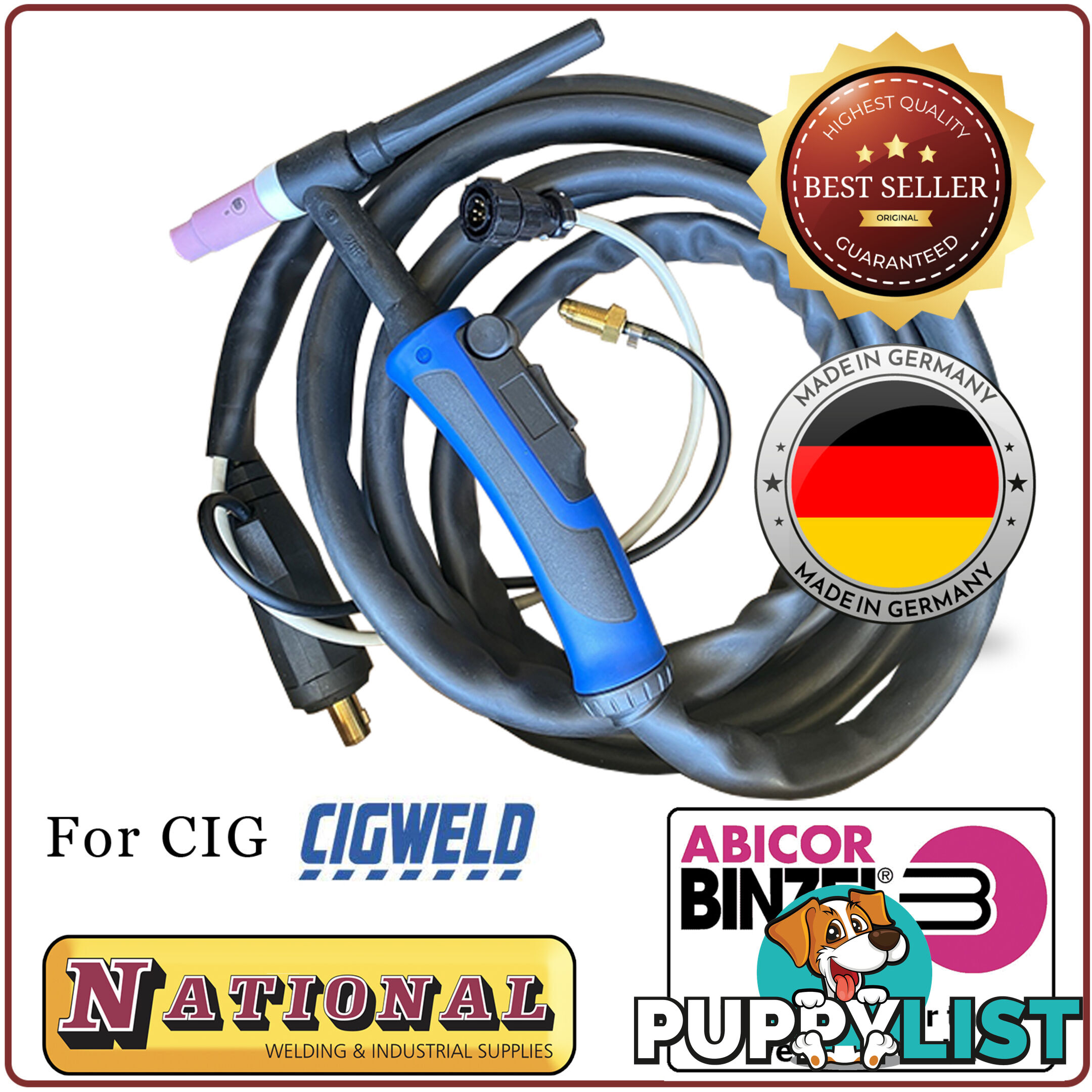 Abitig Tig Torch 26 Flexi For CIG 8 Metres Binzel 712.04357