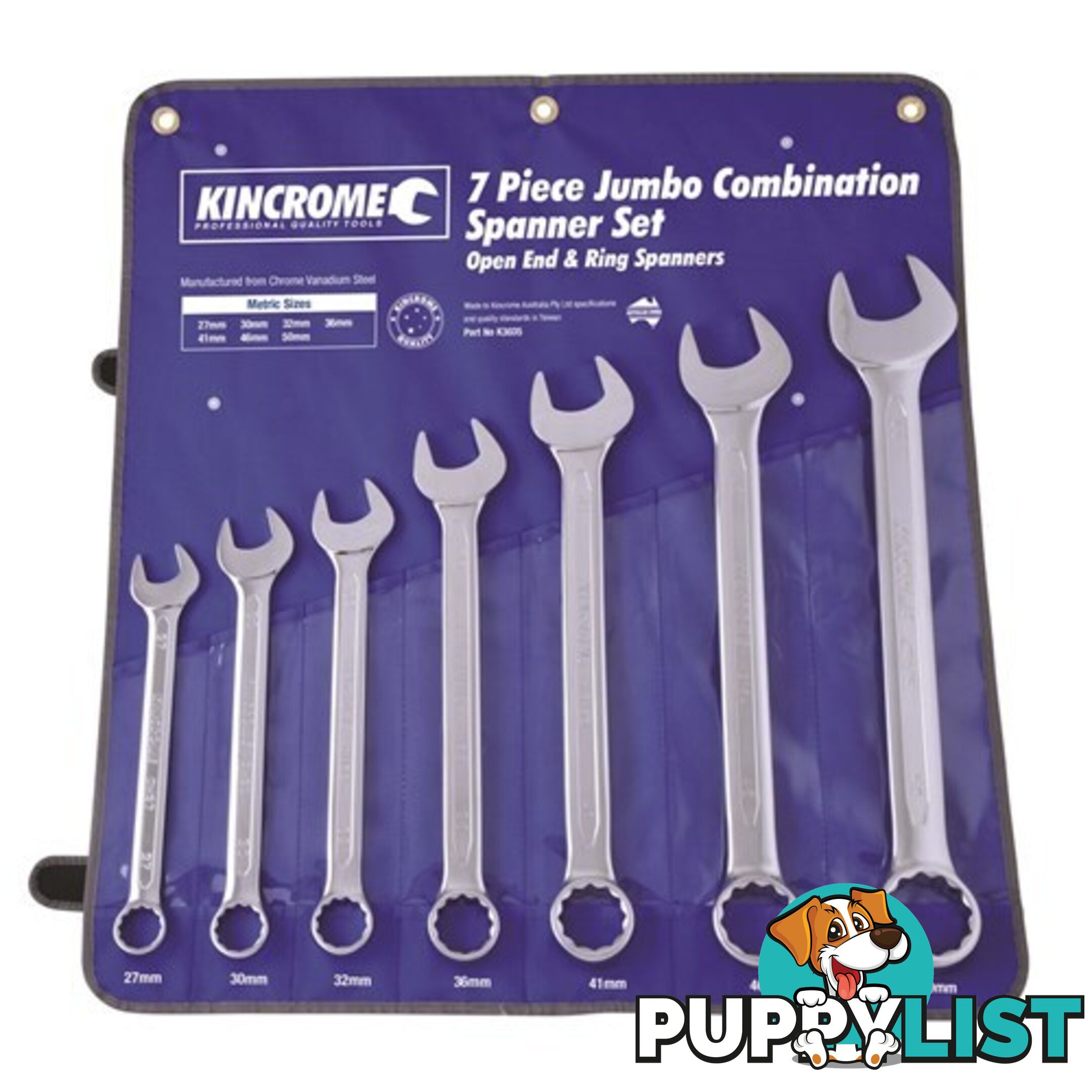 Jumbo Combination Spanner Set 7 Piece Kincrome K3035