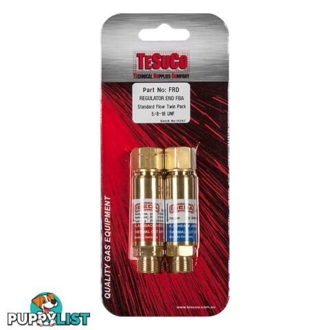 Ibeda Flashback Arrestor Oxygen/Fuel Standard Flow Regulator End Twin Pack FRD