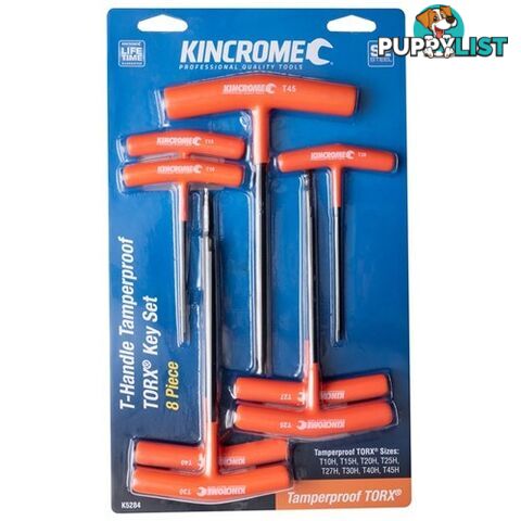 T-Handle Tamperproof TorxÂ® Key Set 8 Piece Kincrome K5284