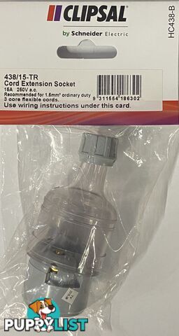 Extension Socket 15A 250V A.C HC438-B