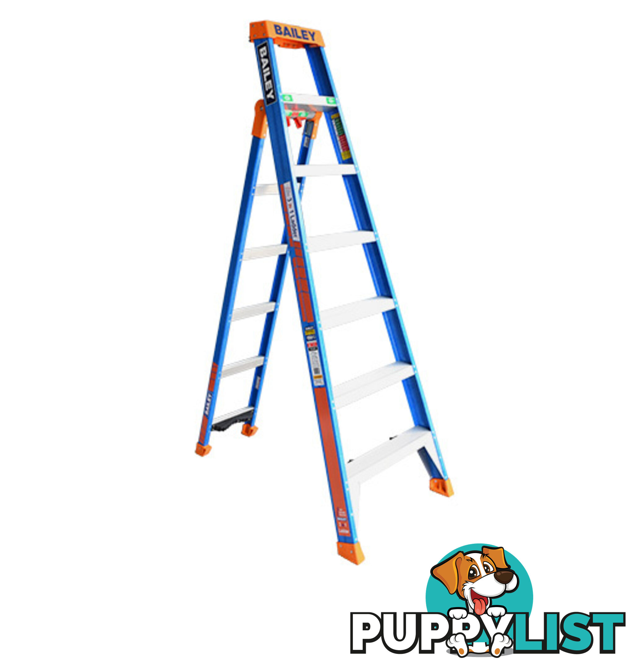 Fibreglass Ladder 2.1 Metres Multipurpose Step/Leaning/Straight Bailey FS13885