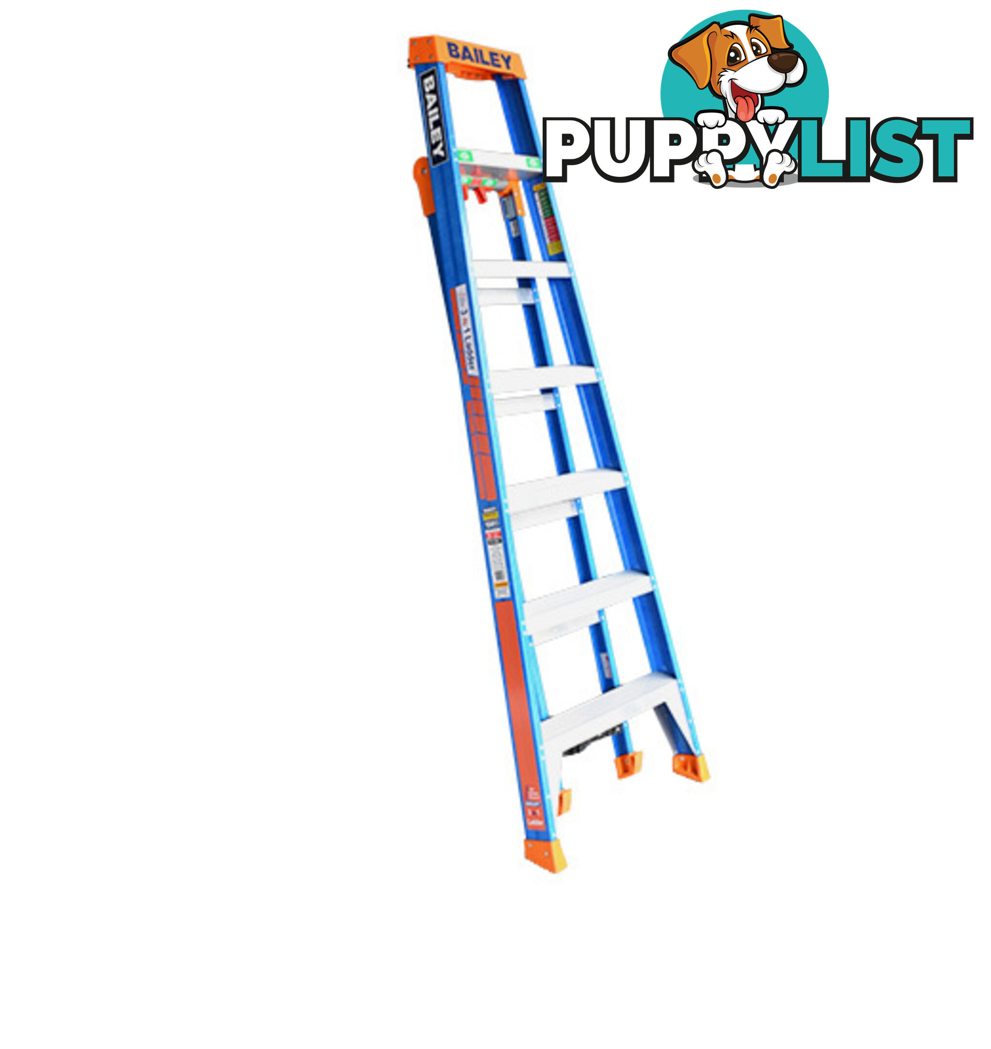 Fibreglass Ladder 2.1 Metres Multipurpose Step/Leaning/Straight Bailey FS13885