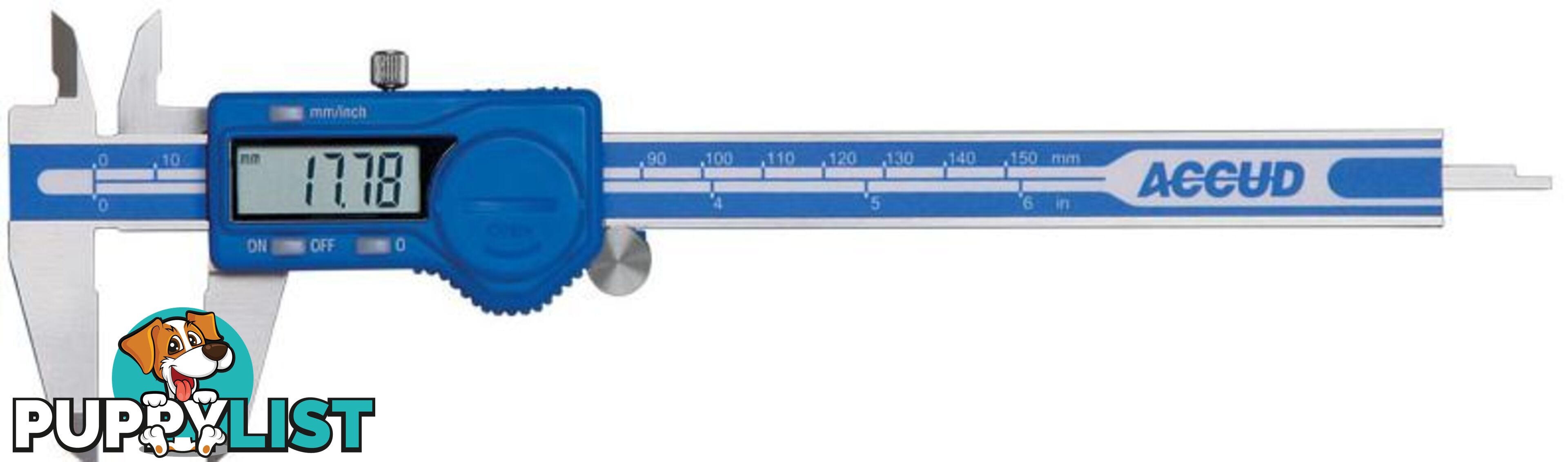 300mm Dual Scale Digital Caliper Accud AC-111-012-12