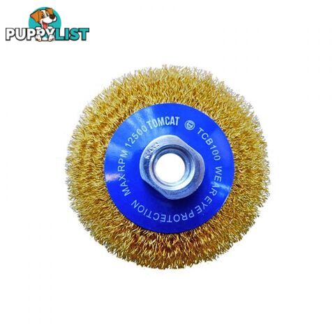 Multi-Thread Crimped Bevel Brush 100mm Tomcat TCB100