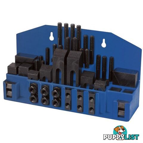 T-Slot Clamp Kit 52 Piece Plastic Rack 9/16â T-Slot 1/2â UNC Thread ITM KKCLAMPKIT-9/16