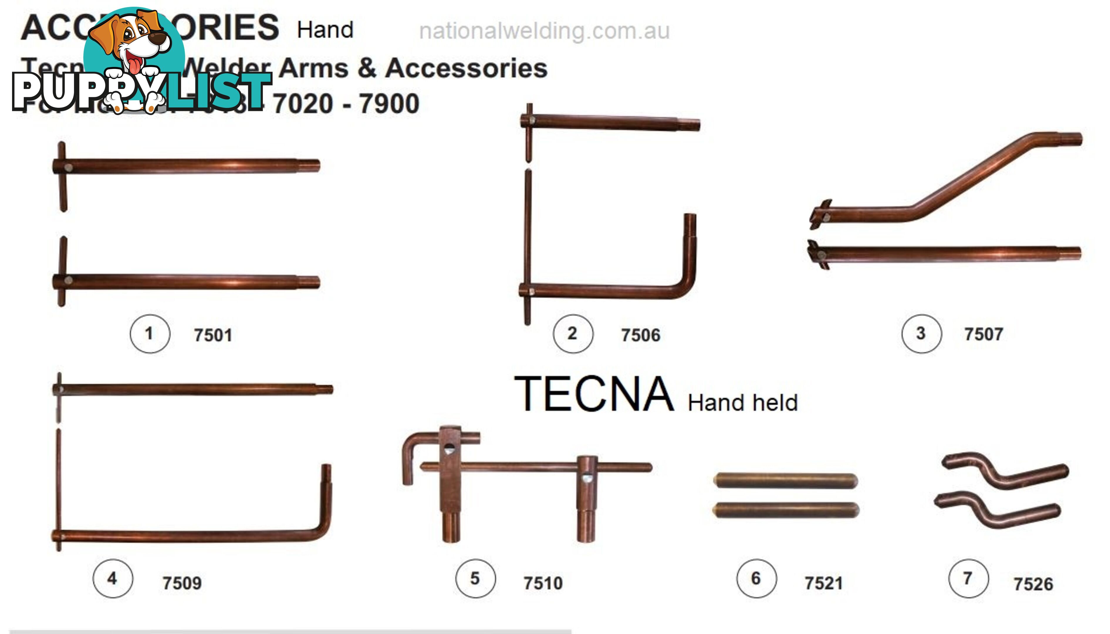 250mm Straight Arm Set For Hand Held Spot Welder 7502 18mm Dia