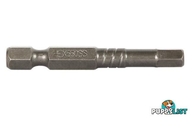 Hex 4mm x 50mm Power Bit Thunderzone Carded