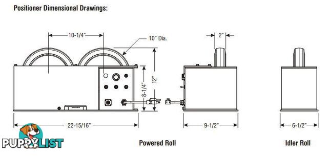 TR2000-2 Turning Roll 680Kg