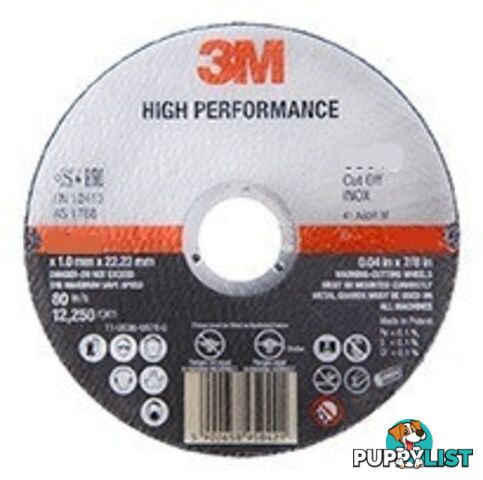 High Performance Cut-Off Wheel 230mm x 2.5mm 3M XA009104473 Pack of 25