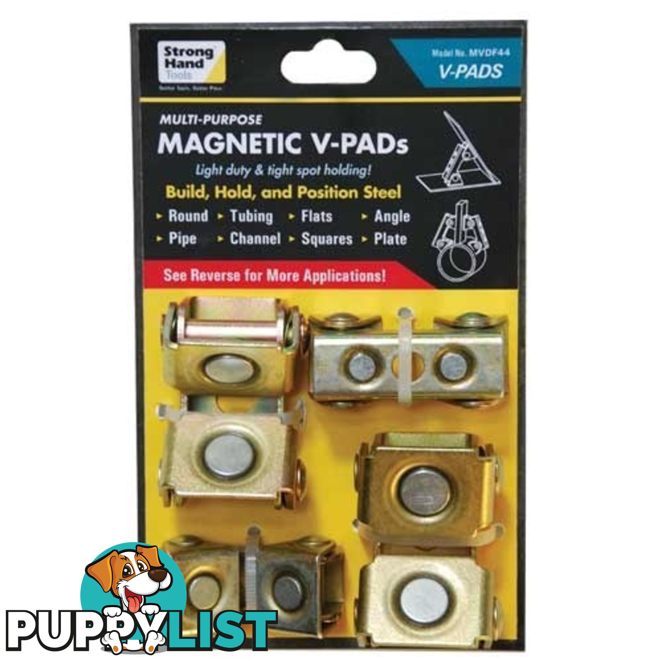 Strong Hand Tools Adjustable Magnetic V-Pads Kit MVDF44