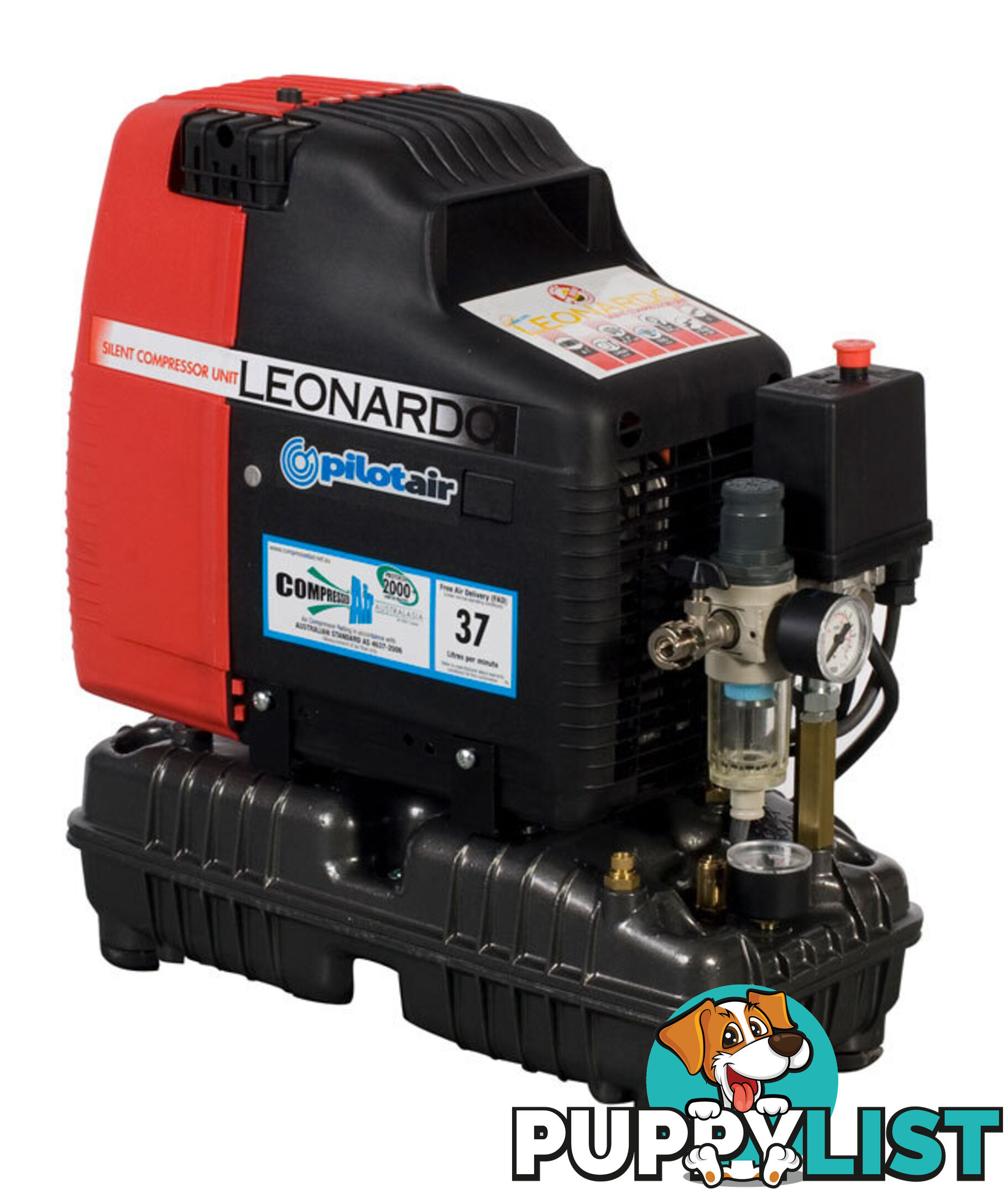 Pilot LEONARDO Direct Drive Air Compressors 240V / 0.75KW / 37.1 L/Min FAD