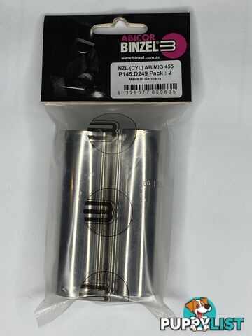 Abimig 455 Gas Nozzle Cylindrical Binzel P145.D249 -Pkt:2