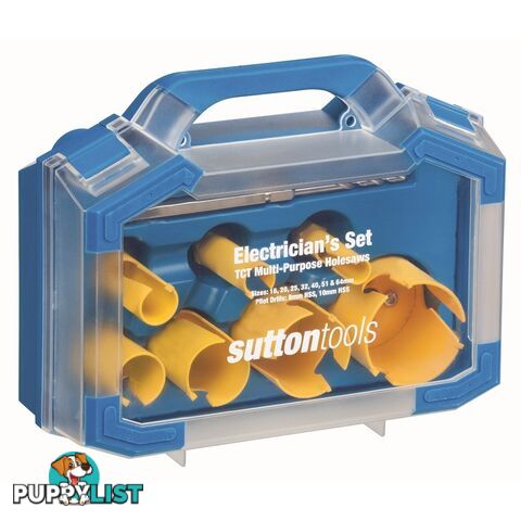 Sutton Holesaw Set 9Pce Multi Purpose TCT Electrician H111009E