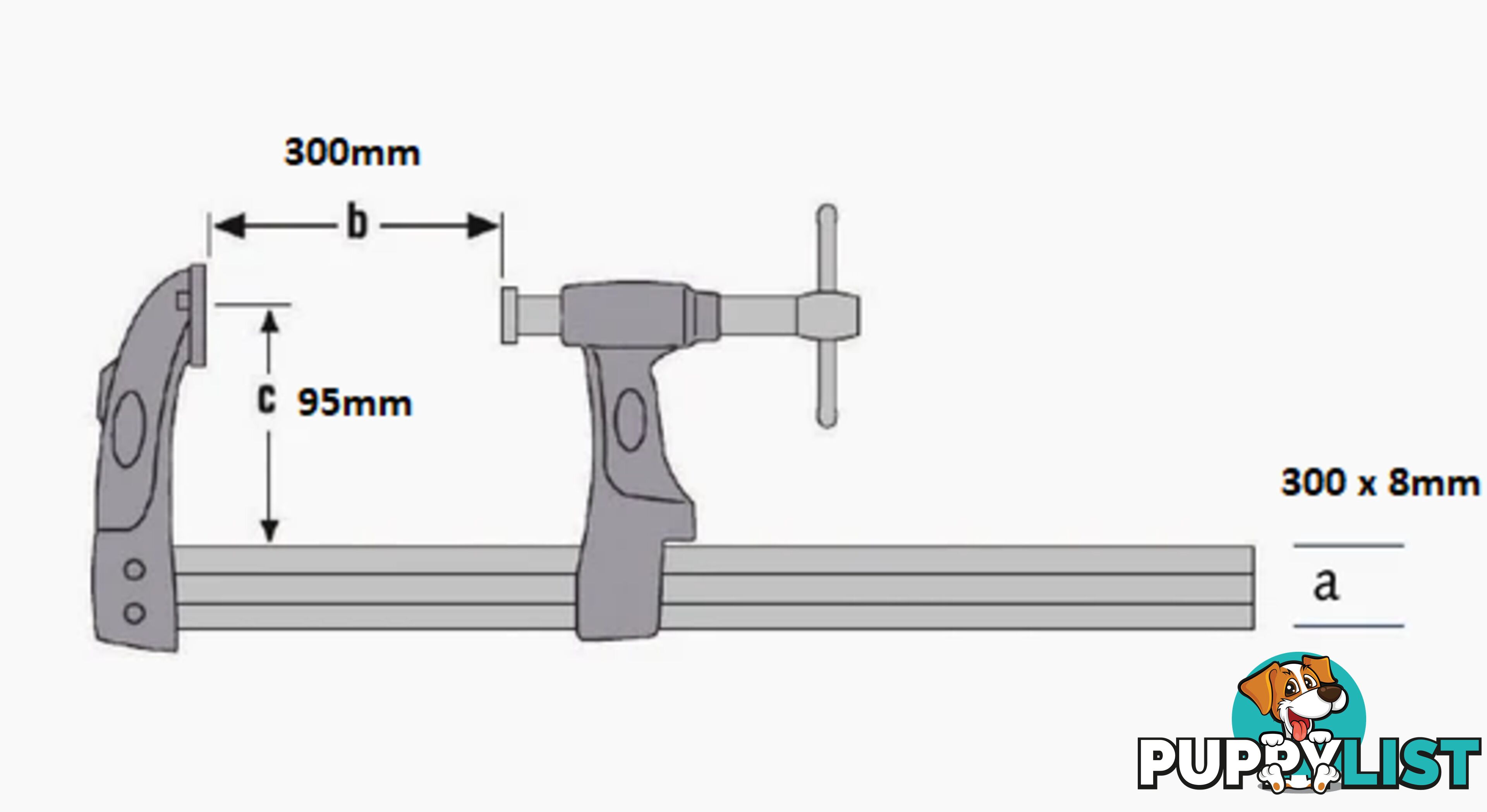 Welding Clamp Ex Earth Xtreme 300mm x 95mm Excision 326300095