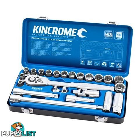 Socket Set 24 Piece 1/2" Drive - Metric Kincrome K28020