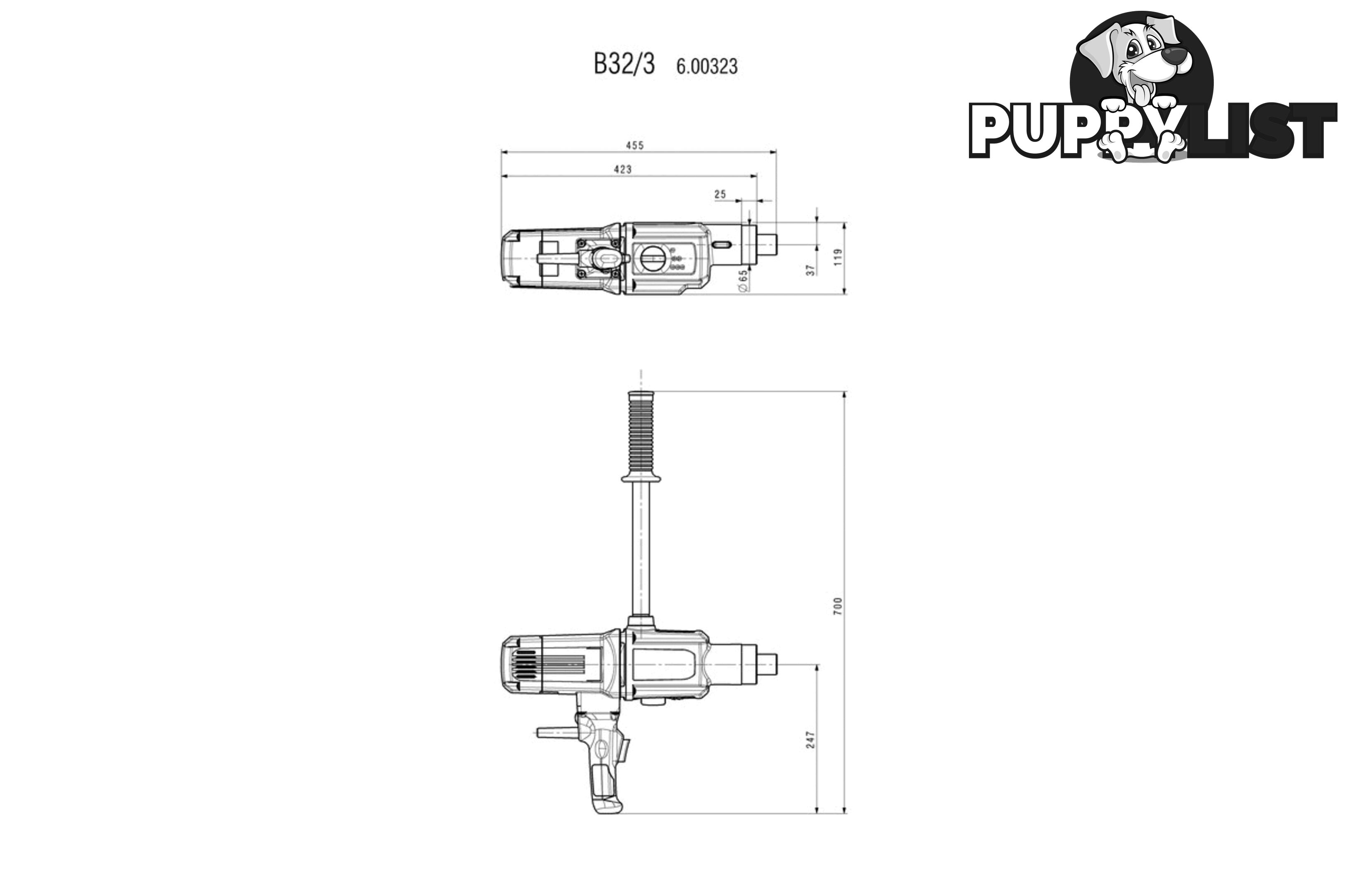 Drill B 32/3 220-240V Metabo 600323000