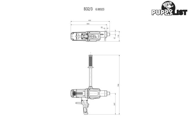 Drill B 32/3 220-240V Metabo 600323000