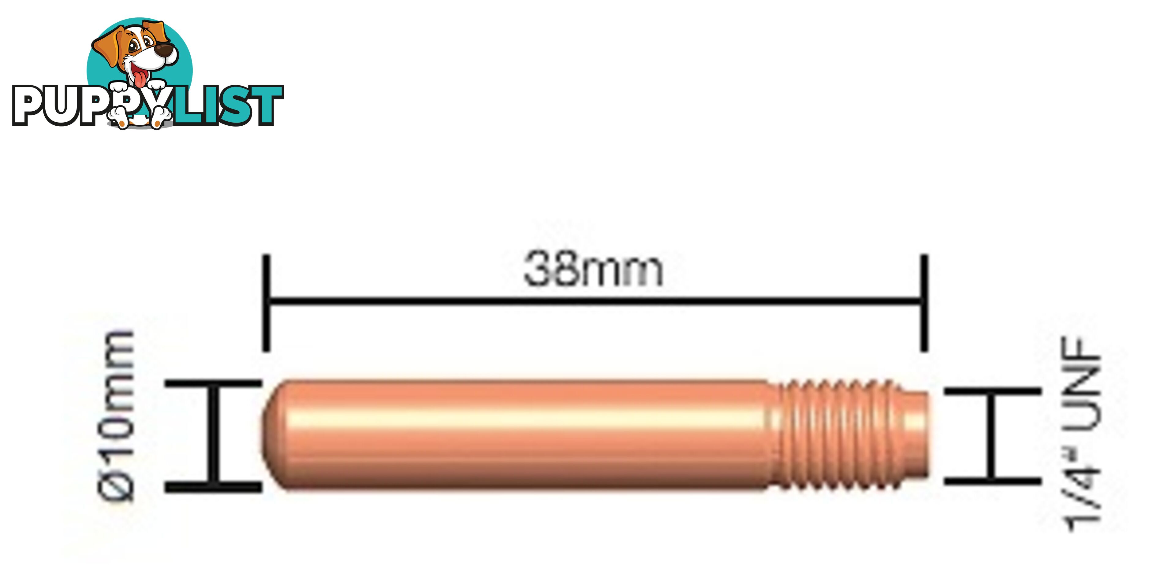 1.0mm Contact Tip Standard Duty (Tweco Style 2 & 4) 14-40 Pkt : 10