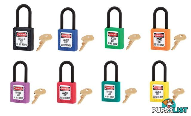 Dielectric Zenexâ¢ Safety Padlock 38mmX38mm Nylon Shackle Masterlock