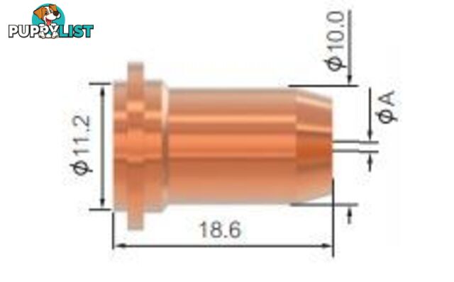 Cutting Tip 0.8mm Flat For Cutmatic 45 WIA SCP2520-08 Pkt : 5