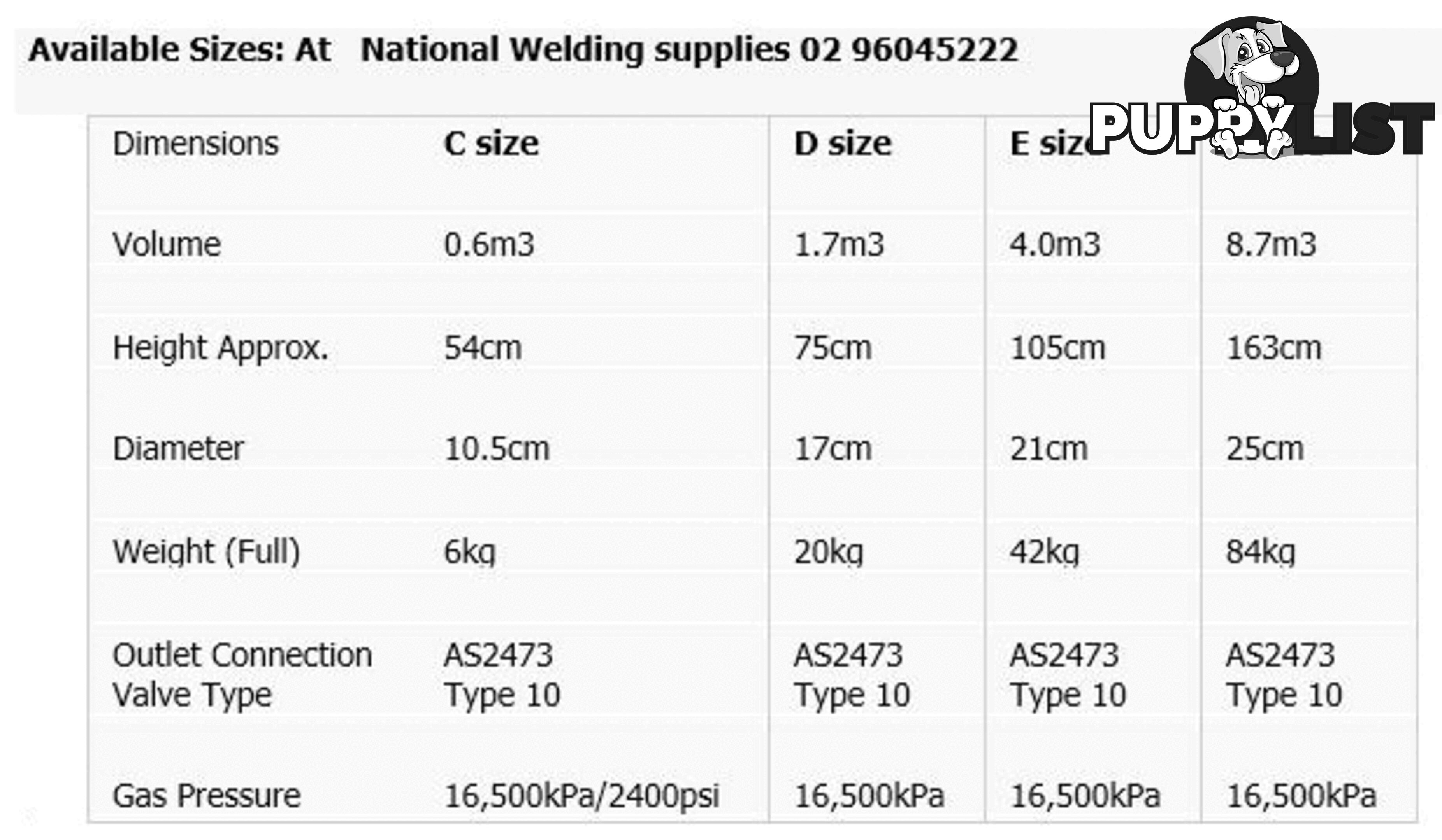 Size E 100% Pure Argon Gas Cylinder Including Gas GasArE