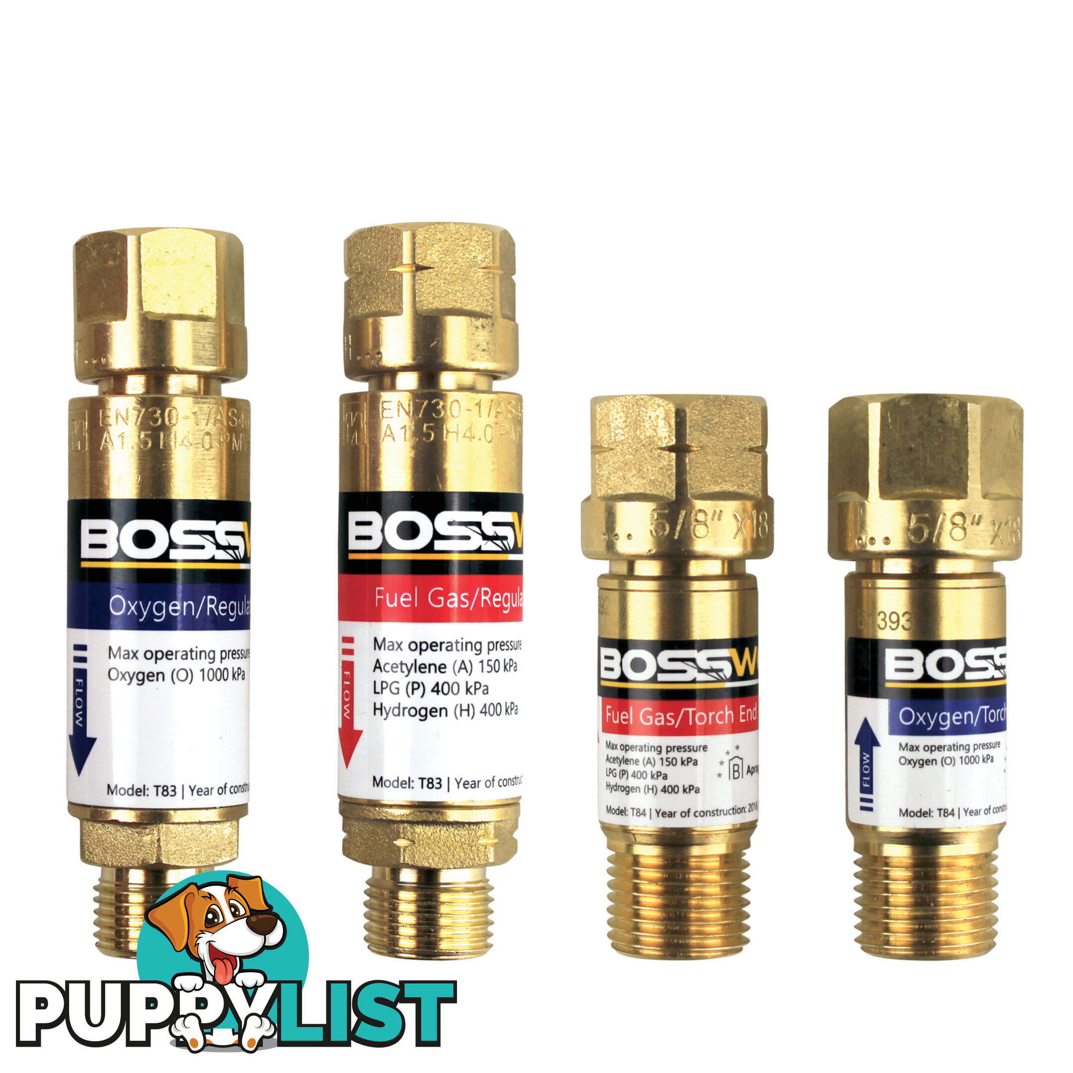 Bossweld Oxy/LPG Cutting/ Brazing Kit With Flashback Arrestors