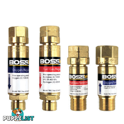 Bossweld Oxy/LPG Cutting/ Brazing Kit With Flashback Arrestors