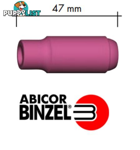 Collet Body Alumina Nozzle Size 6 For 17/18/26 Torch 10N48 Binzel P701.0109 Pkt : 2