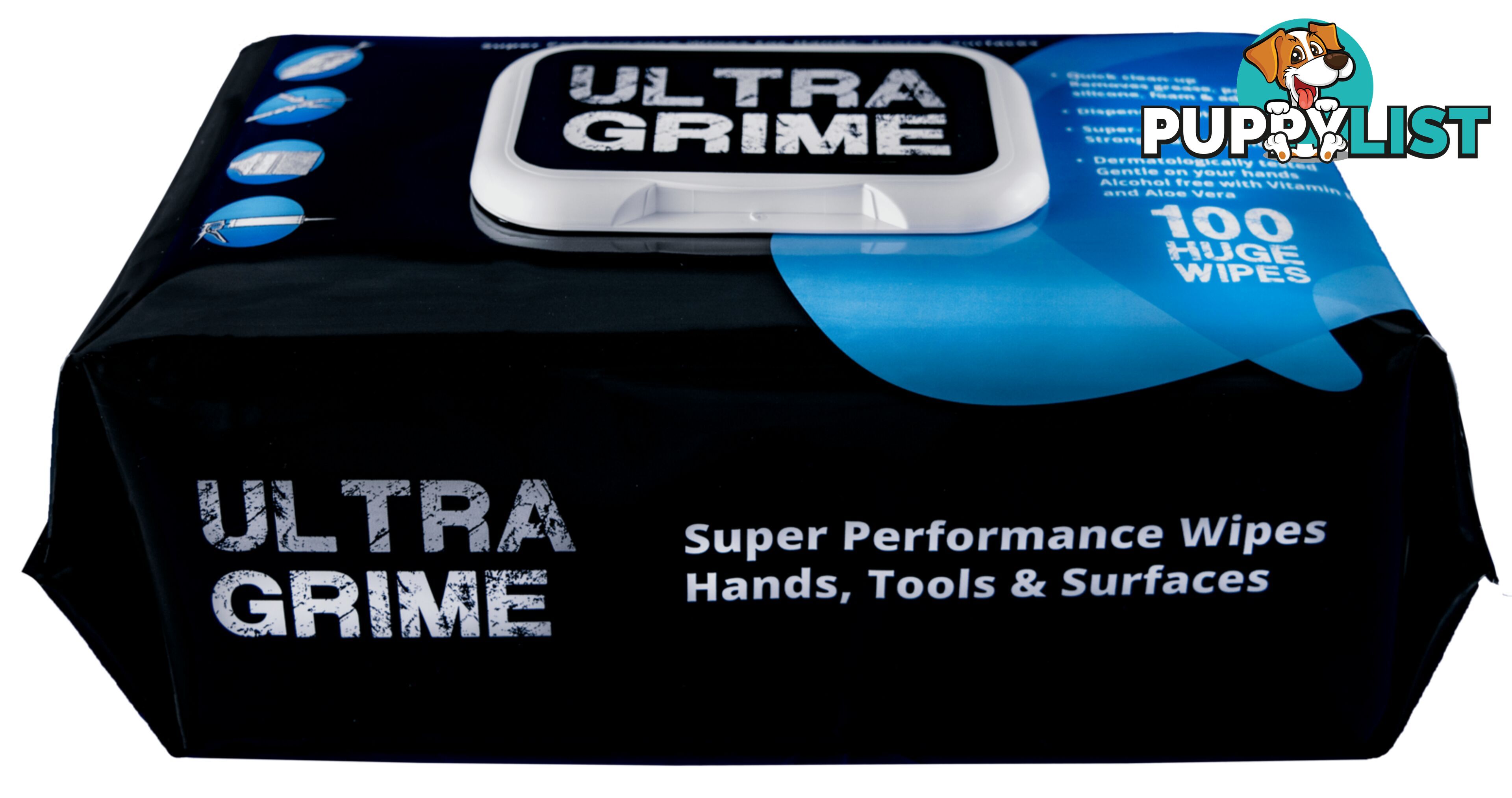 Cloth Wipes For Hand, Tools & Surfaces Multi Purpose Pack of 100 Wipes Ultra Grime 5900