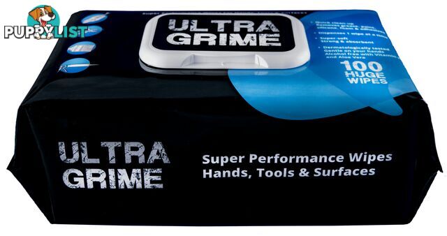 Cloth Wipes For Hand, Tools & Surfaces Multi Purpose Pack of 100 Wipes Ultra Grime 5900