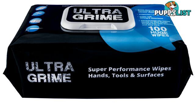 Cloth Wipes For Hand, Tools & Surfaces Multi Purpose Pack of 100 Wipes Ultra Grime 5900