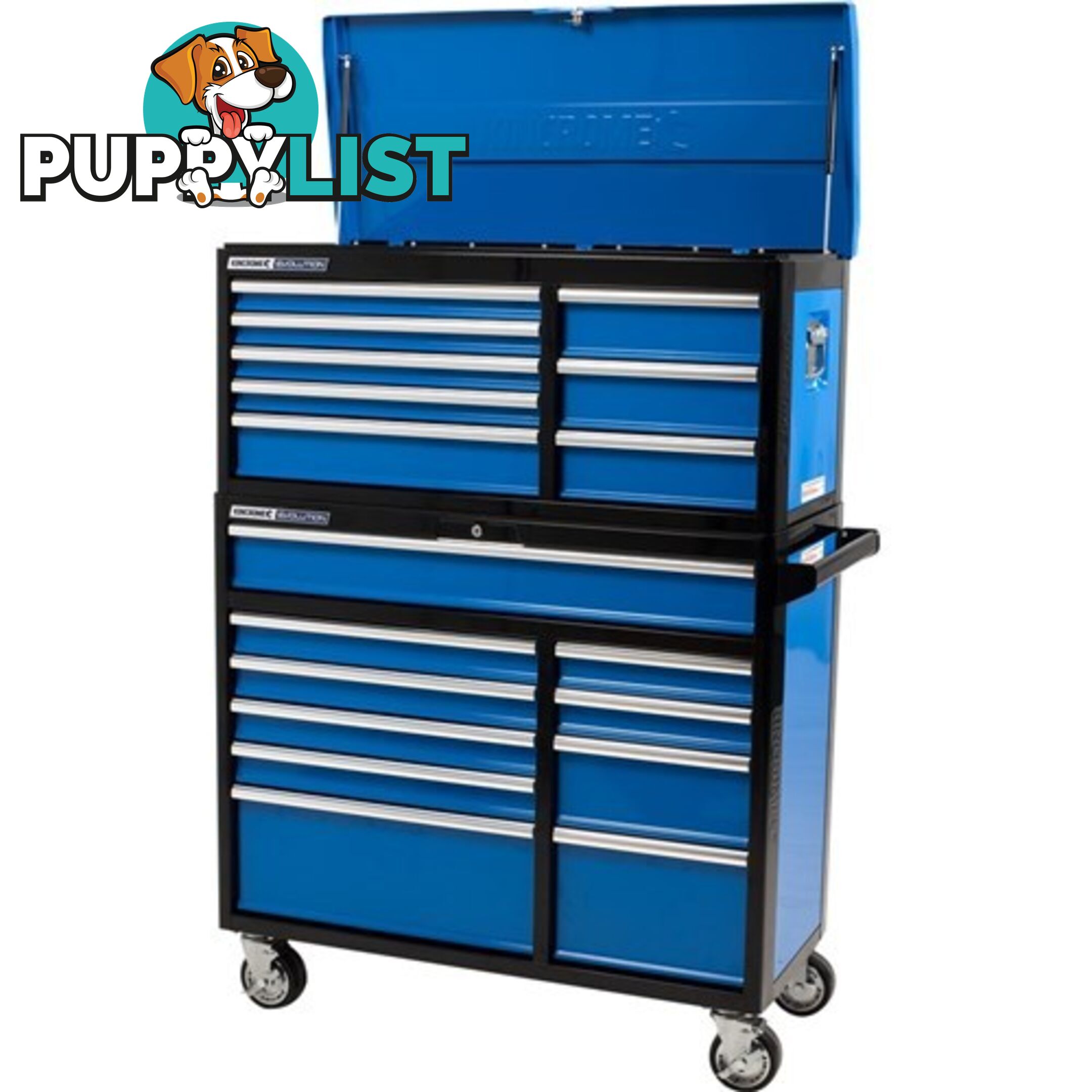 Evolution Extra Wide Deep Chest And Trolley Combo 18 Drawer Kincrome K7994