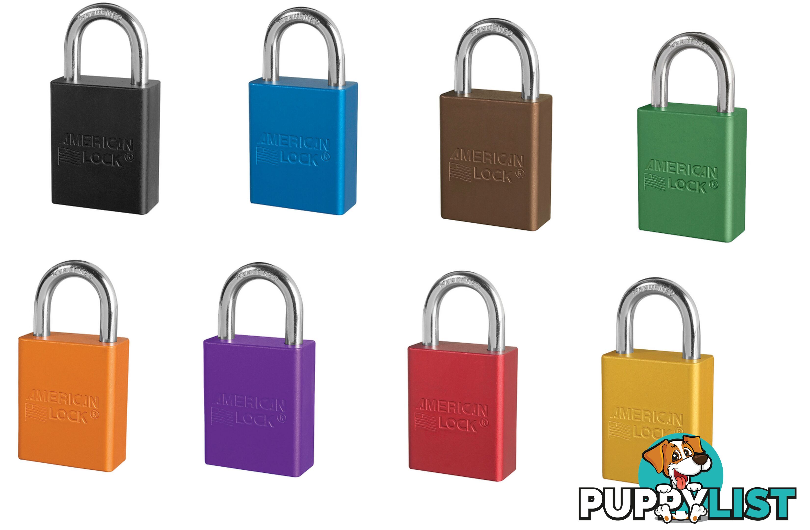 Anodized Aluminum Safety Padlock 38mm X 25mm Masterlock A1105_