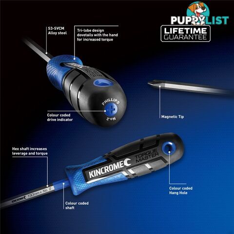 TorquemasterÂ® Phillips Screwdriver No.2 X 150mm Kincrome K5550