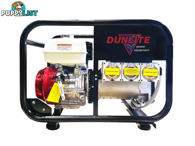 8 KVA Honda Powered Generator With RCD and Sturdy Frame V2 Dunlite DGUH7S-2-RCD2