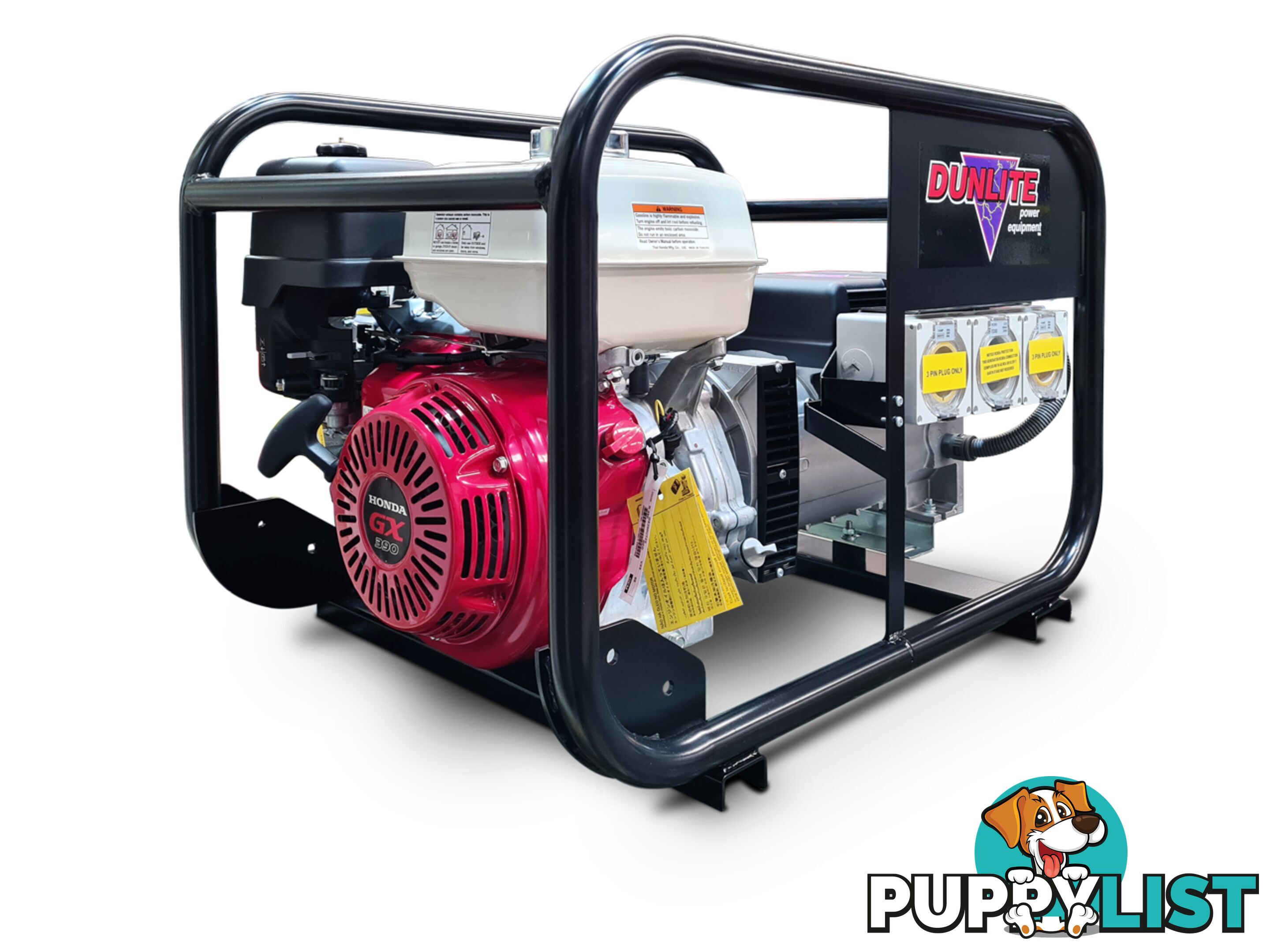 8 KVA Honda Powered Generator With RCD and Sturdy Frame V2 Dunlite DGUH7S-2-RCD2