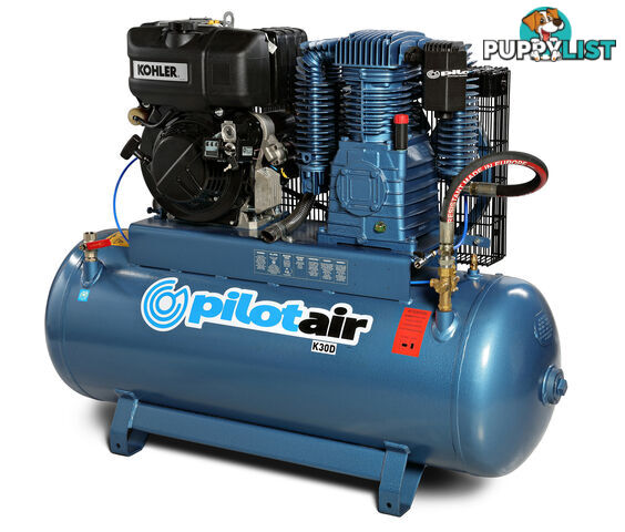 Reciprocating Air Compressor KOHLER diesel/KD440 (Electric Start) /200 L Rec./812.2 L/min FAD