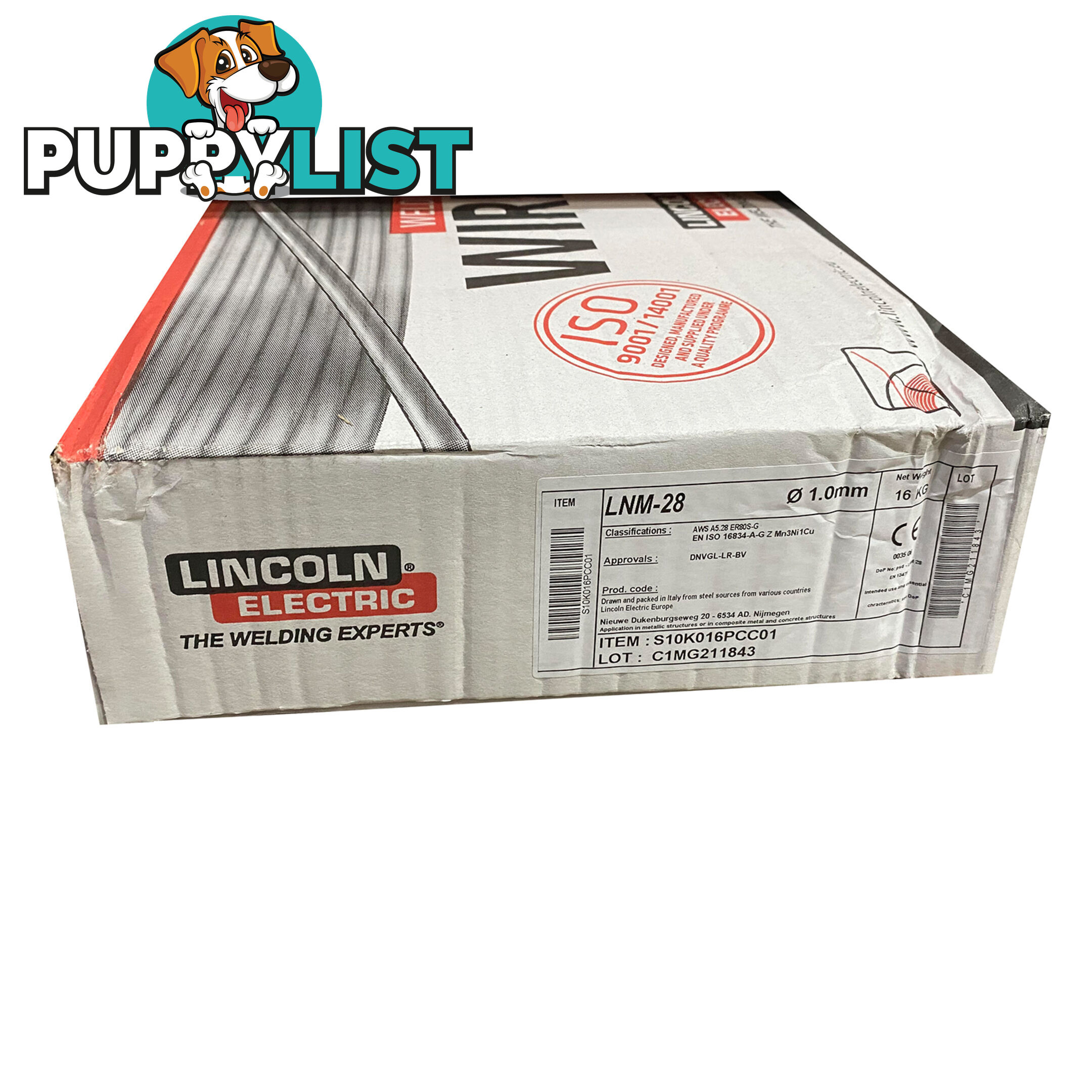 LNM-28 CORTEN 1.0mm 15 Kg ER80S-G Low Alloy Solid Welding Wire Lincoln S10K016PCC01