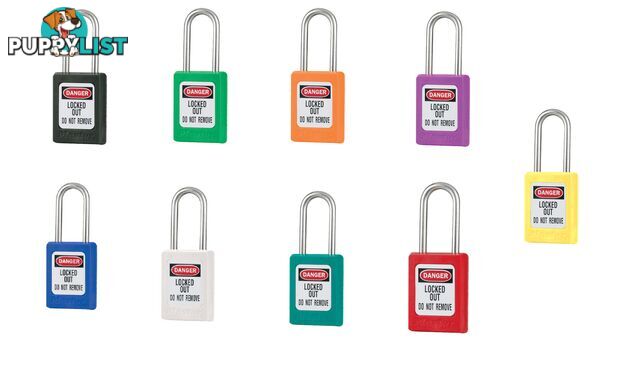 Global Zenex Thermoplastic Safety Padlocks 35mm X 38mm Masterlock S31_